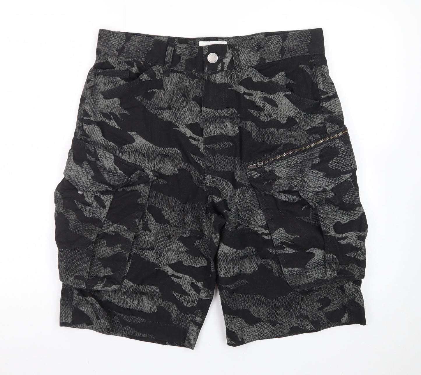 Firetrap Men's Black Camouflage Cargo Shorts Size M