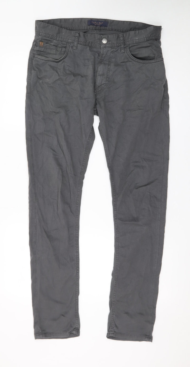 Zara Man Grey Slim Fit Jeans Mens 32in Waist Straight Leg