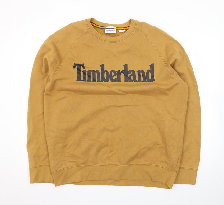 Timberland Men's Brown XL Crew Neck Pullover Sweatshirt