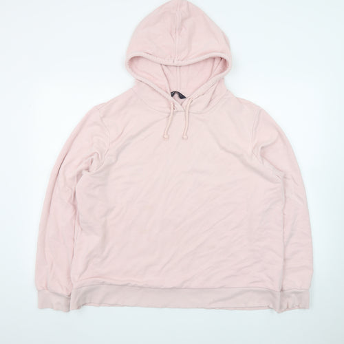 Marks and Spencer Womens Powder Pink Pullover Hoodie Size 20