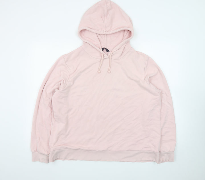 Marks and Spencer Womens Powder Pink Pullover Hoodie Size 20