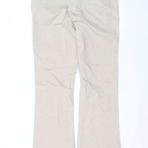 Papaya Women Beige Size 14 Bootcut Stretch Cotton Jeans