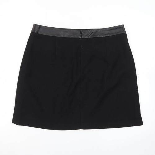 Oasis Women’s Black Size 16 Pencil Skirt with Bow Waist Detail