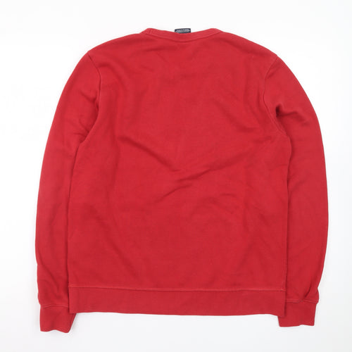 Champion Womens Red Crew Neck Pullover Sweatshirt Size L Classic Fit