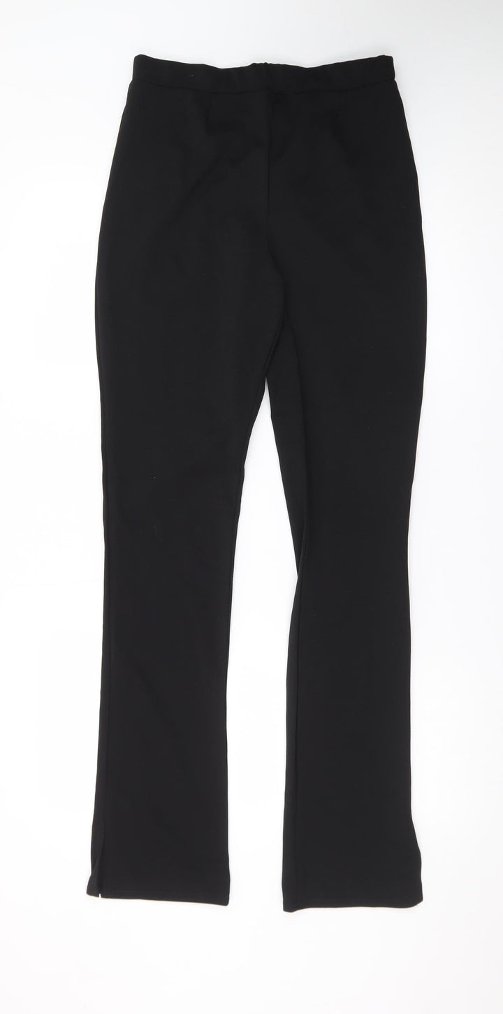 Boohoo Women Black Size 14 Bootcut Jeans with Slit Hem