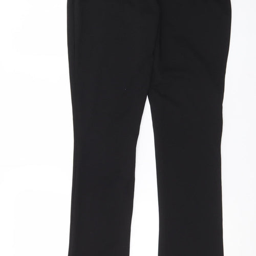 Boohoo Women Black Size 14 Bootcut Jeans with Slit Hem