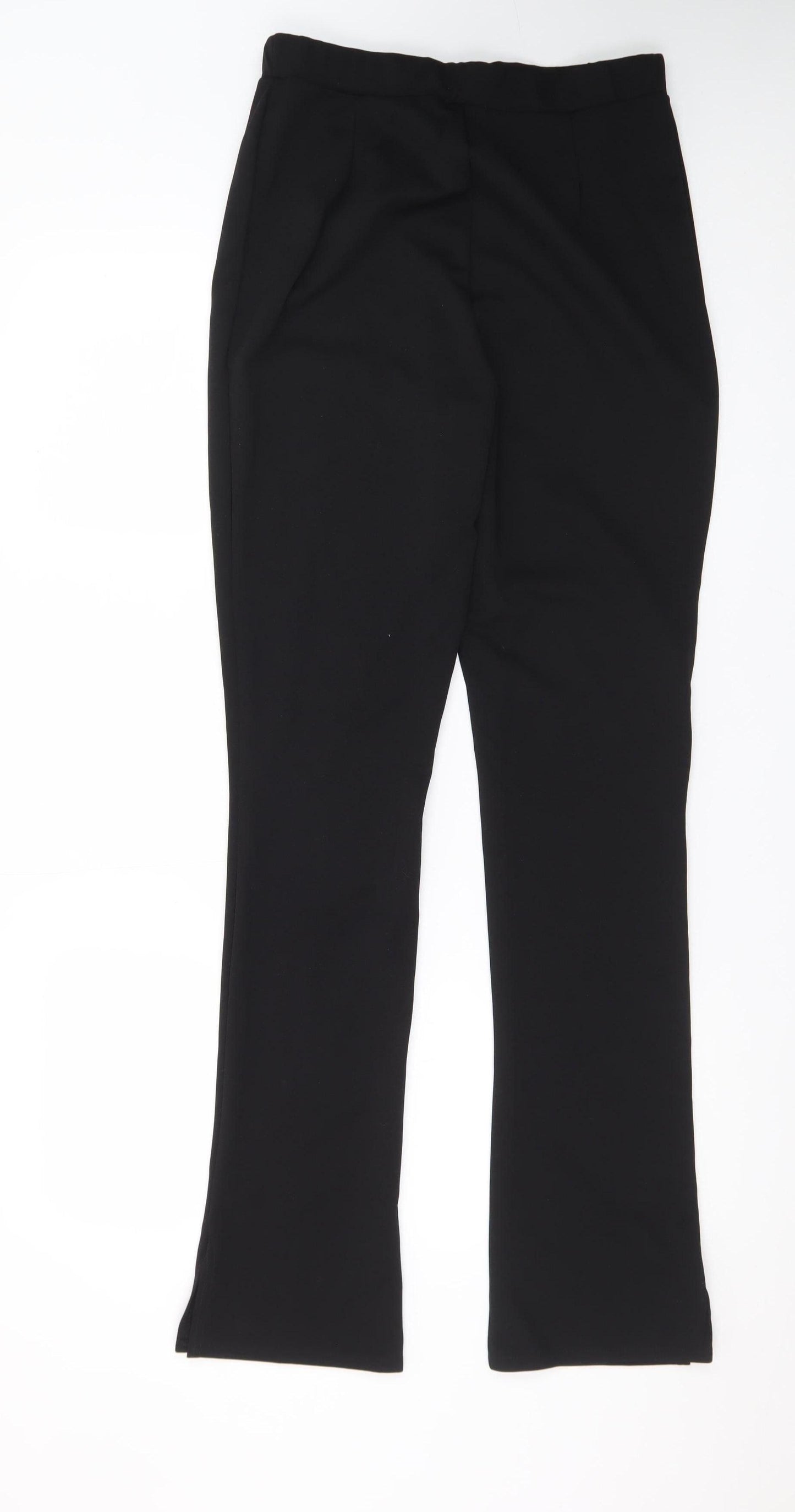 Boohoo Women Black Size 14 Bootcut Jeans with Slit Hem