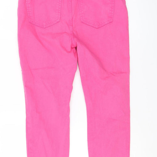 Tu Womens Pink Slim Fit Cropped Jeans Size 12 Cotton Blend