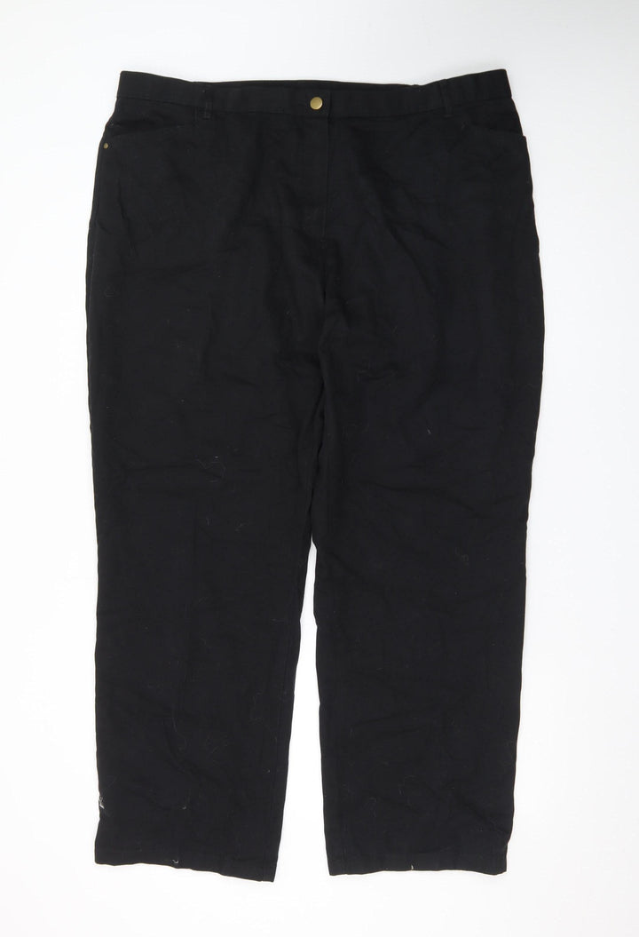Marks and Spencer Women’s Black Straight Leg Jeans UK 22