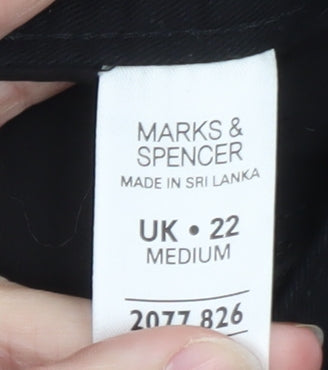 Marks and Spencer Women’s Black Straight Leg Jeans UK 22
