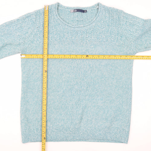Isle Women’s Blue Acrylic Cable-Knit Jumper Size 14-16