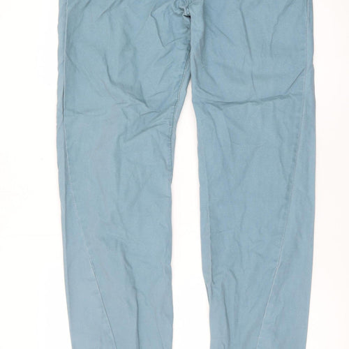 George Men’s Blue Chino Trousers 34W 33L Regular Fit Cotton