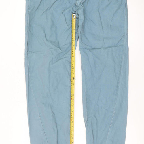 George Men’s Blue Chino Trousers 34W 33L Regular Fit Cotton
