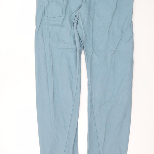 George Men’s Blue Chino Trousers 34W 33L Regular Fit Cotton