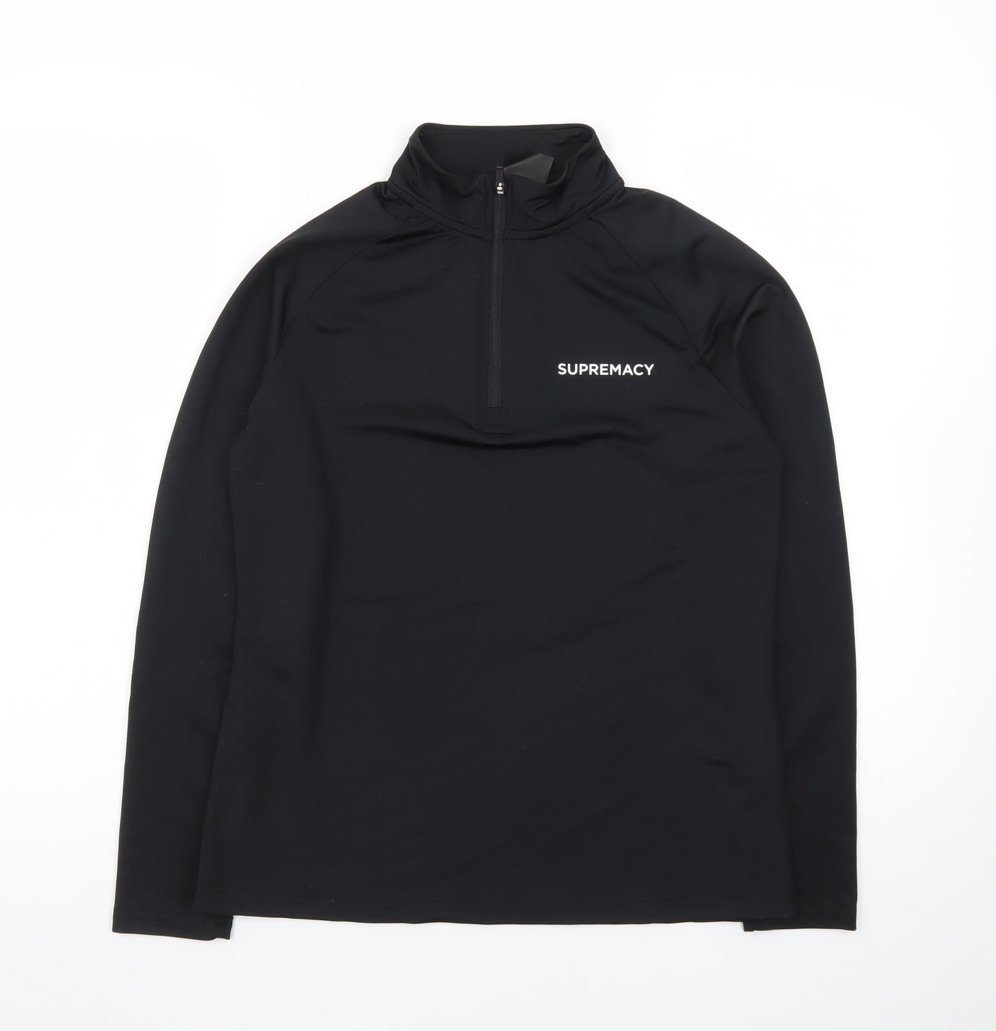 Supremacy Men's Black Small 1/2 Zip Track Jacket Activewear Top