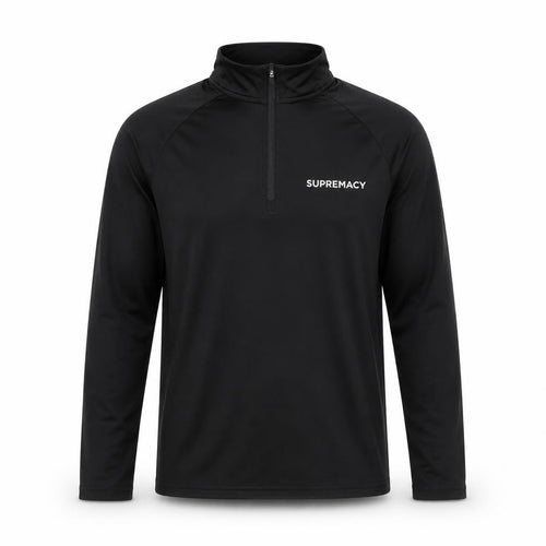 Supremacy Men's Black Small 1/2 Zip Track Jacket Activewear Top