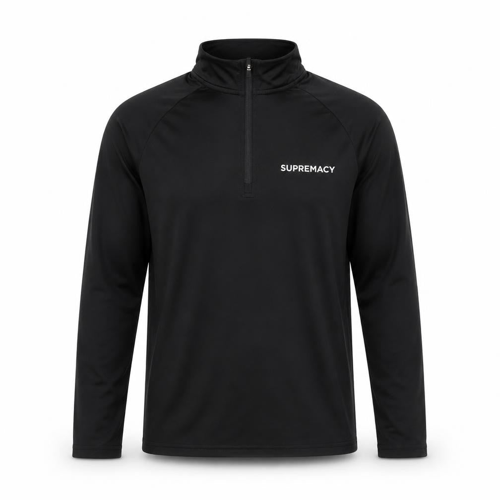 Supremacy Men's Black Small 1/2 Zip Track Jacket Activewear Top