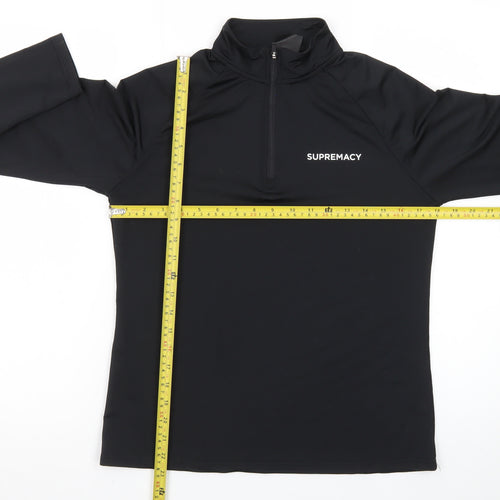 Supremacy Men's Black Small 1/2 Zip Track Jacket Activewear Top