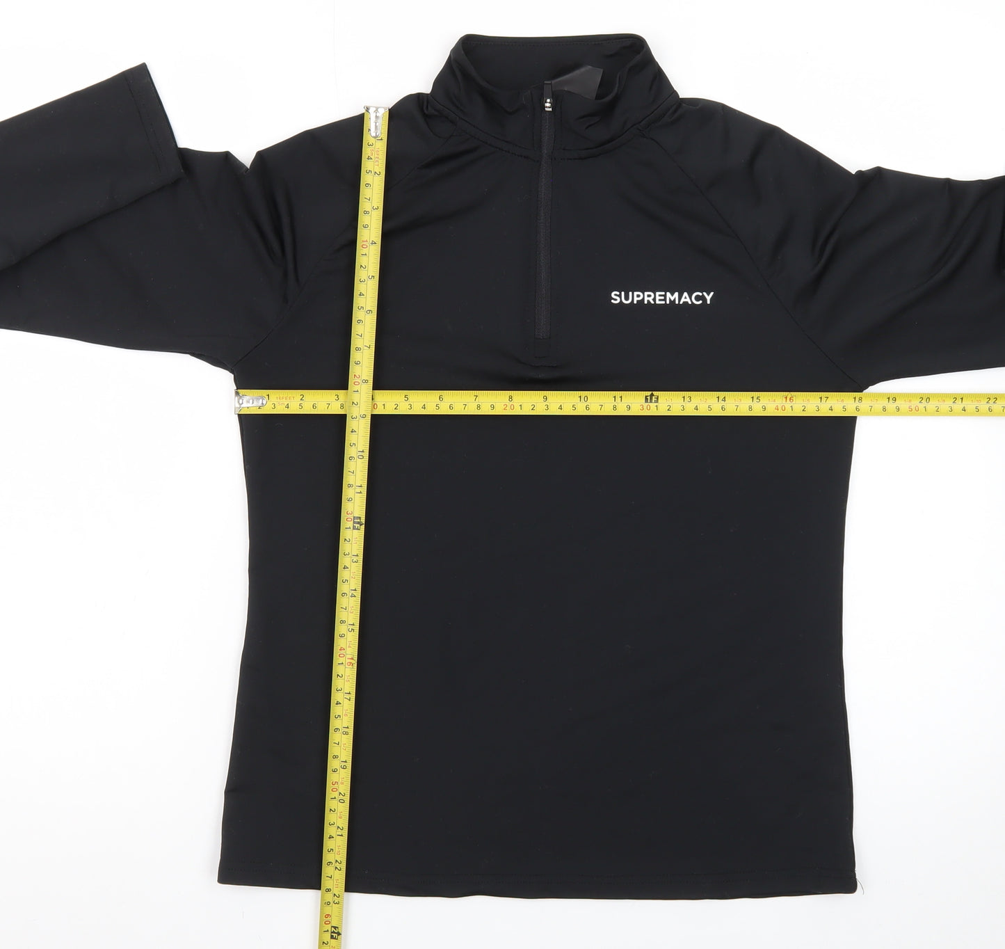 Supremacy Men's Black Small 1/2 Zip Track Jacket Activewear Top