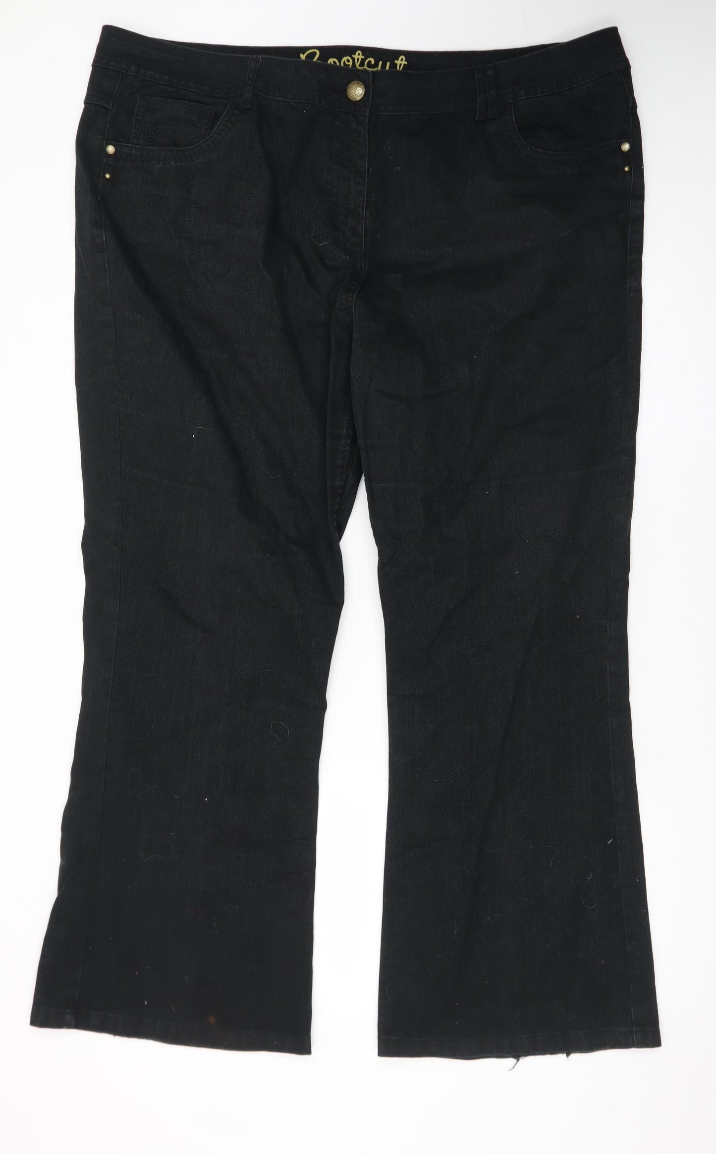 George Women's Black Bootcut Jeans Size 22 Regular Fit Denim