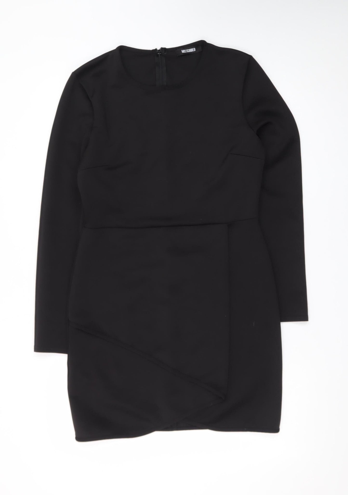 Missguided Womens Black Size 14 Bodycon Long Sleeve Party Dress