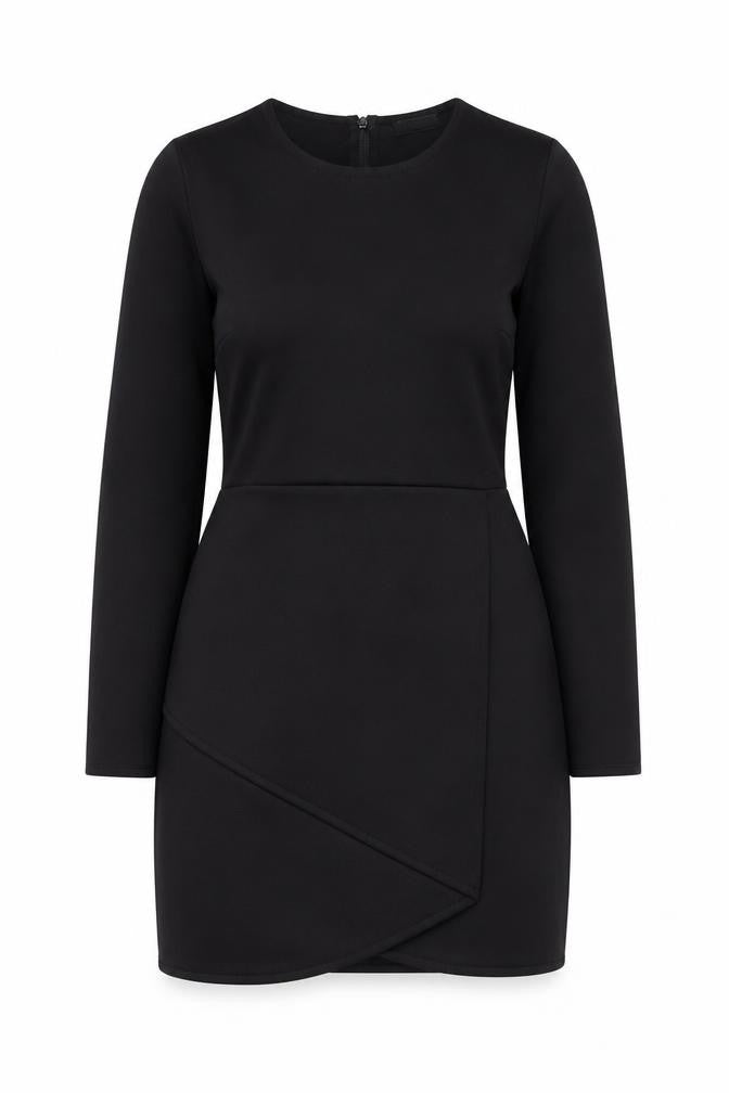 Missguided Womens Black Size 14 Bodycon Long Sleeve Party Dress