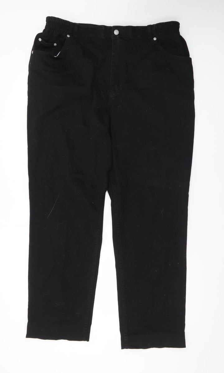 Marks and Spencer Women’s Black Straight Jeans Size 20 Long