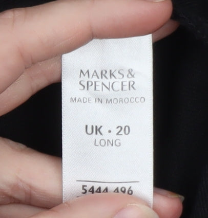 Marks and Spencer Women’s Black Straight Jeans Size 20 Long