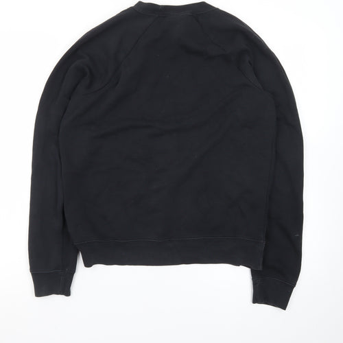 Nike Men's Black Small Crew Neck Pullover Sweatshirt Regular Fit