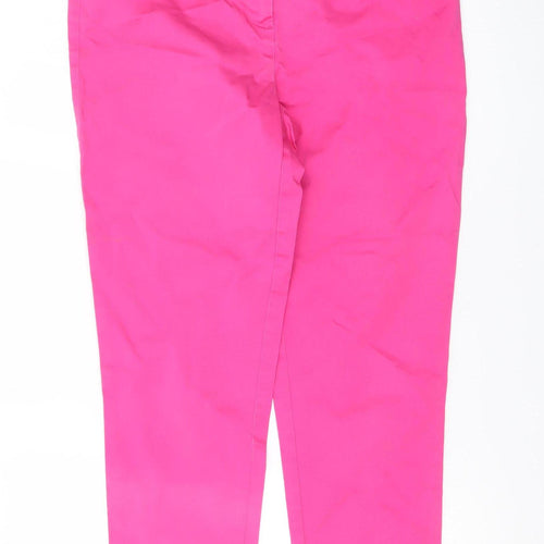 Marks and Spencer Women’s Pink Ankle Trousers Size 12 Cotton Stretch