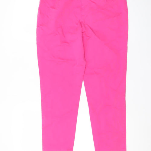Marks and Spencer Women’s Pink Ankle Trousers Size 12 Cotton Stretch