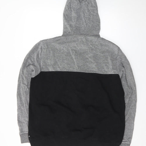 Burton Menswear London Men’s Grey Black Full Zip Hoodie Size L