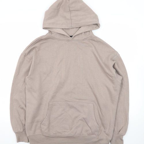 New Look Women's Beige Pullover Hoodie Size S Casual Cotton Blend