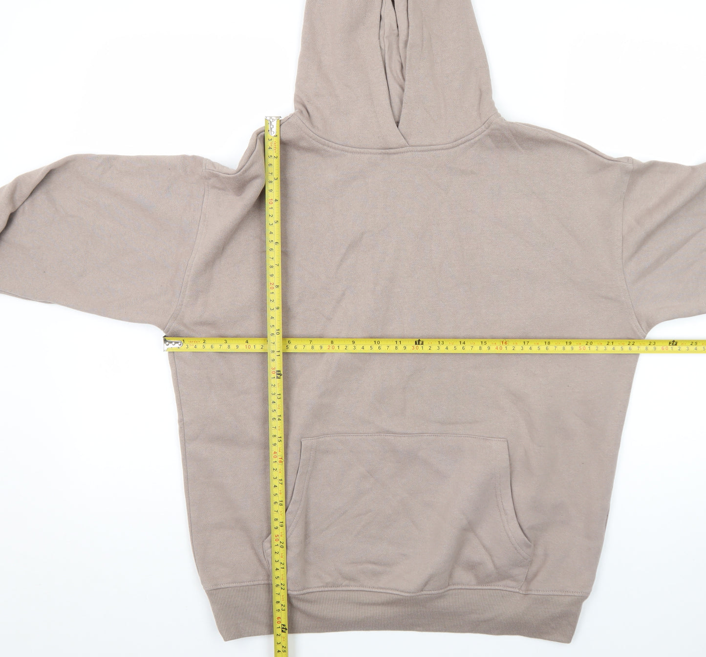 New Look Women's Beige Pullover Hoodie Size S Casual Cotton Blend