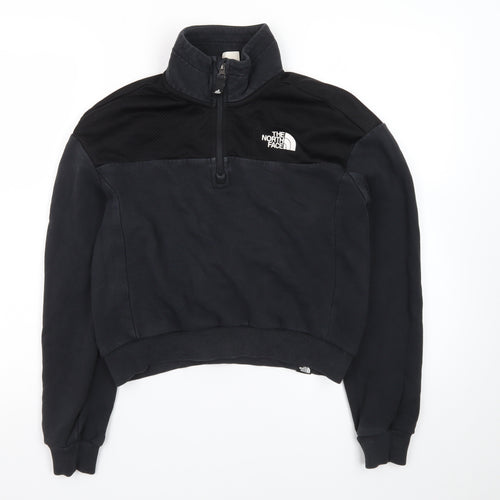The North Face Womens Black Medium 1/4 Zip Pullover Sweatshirt