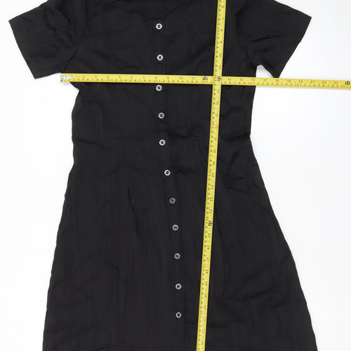 REAL FORM London Women's Black Size 14 Cold Shoulder A-Line Dress