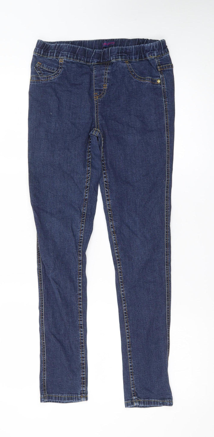 Next Women's Blue Jegging Jeans Size 10 Slim Fit Elastic Waist