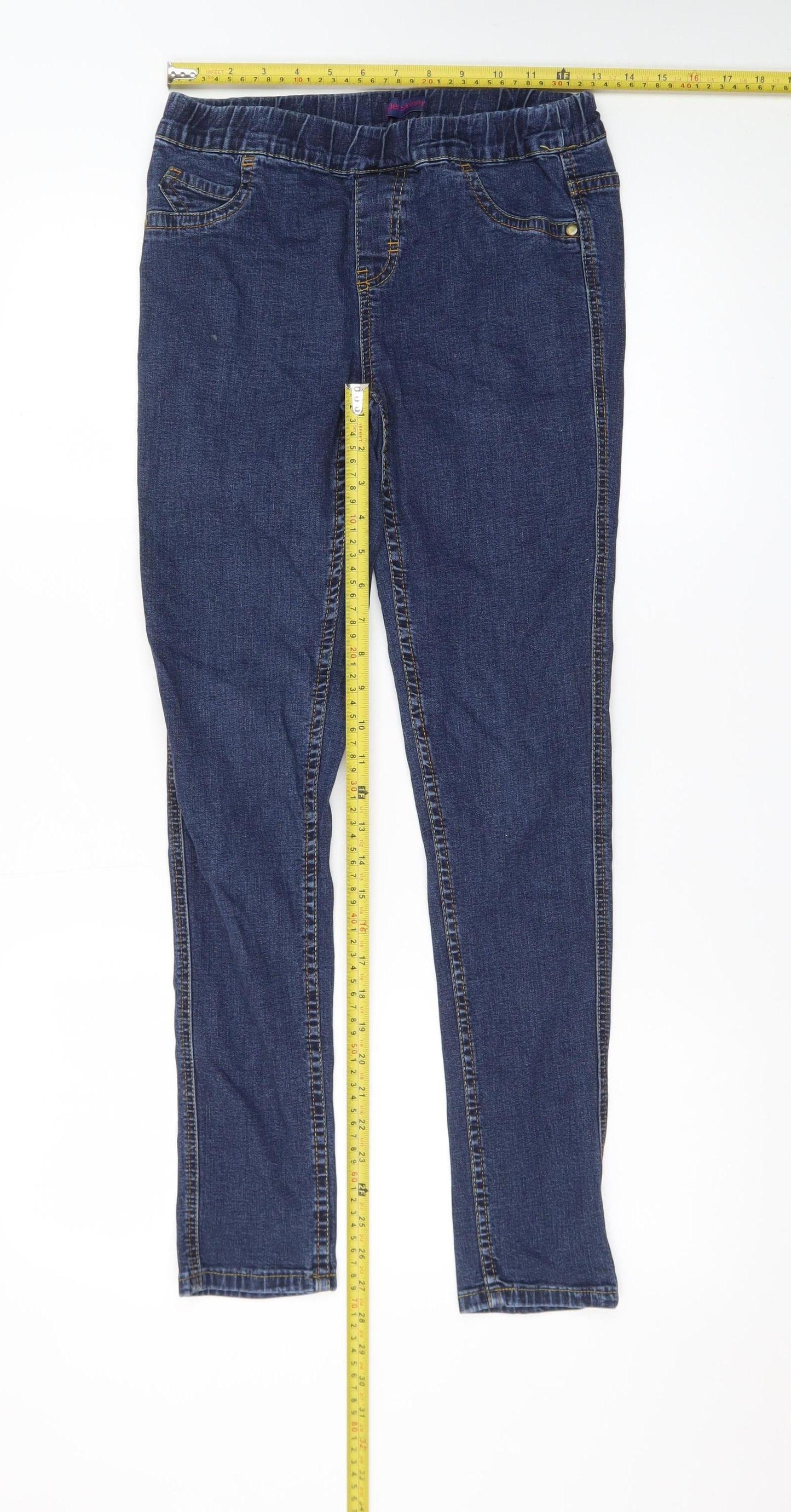 Next Women's Blue Jegging Jeans Size 10 Slim Fit Elastic Waist