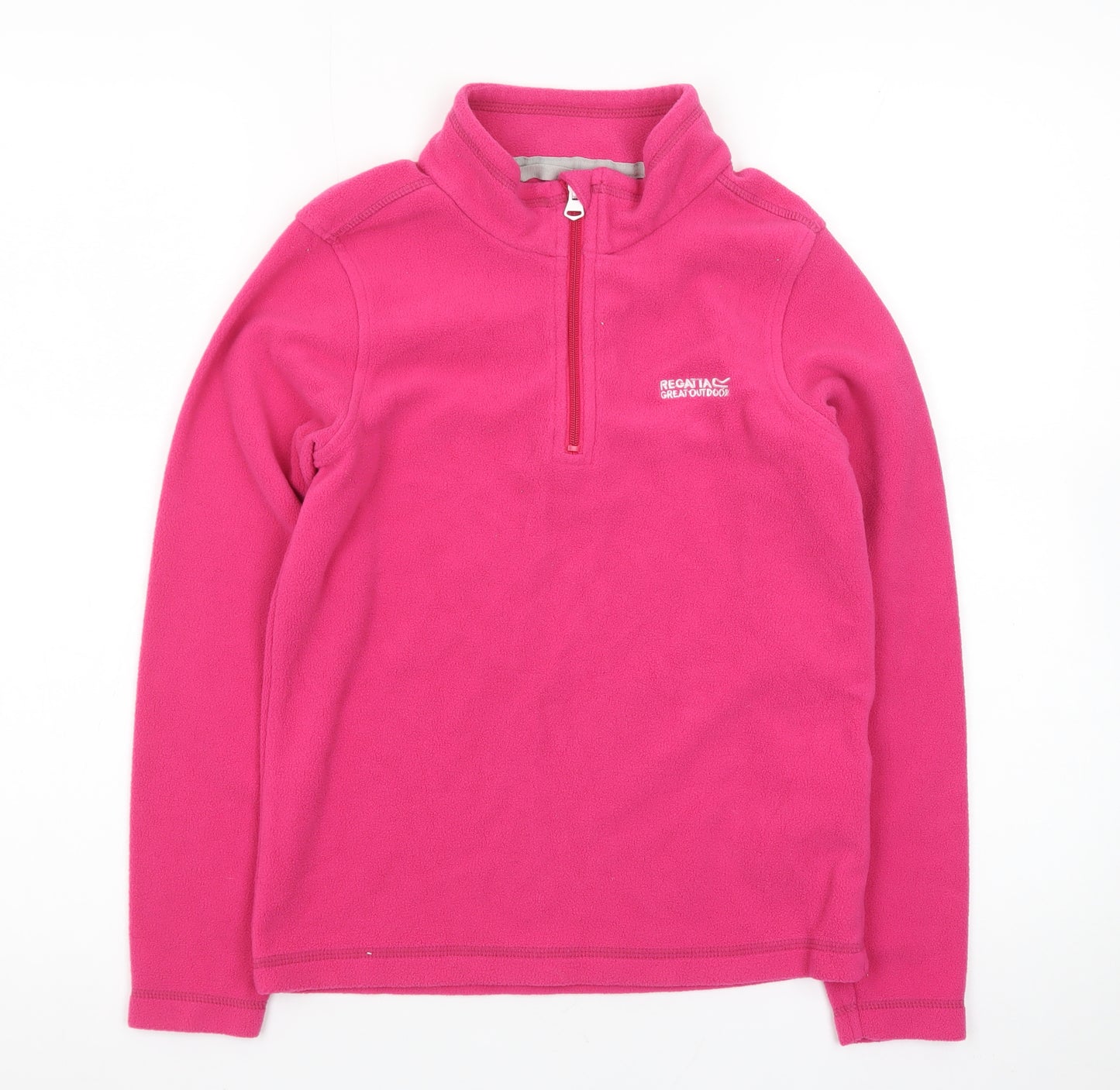 Regatta Girls Pink Fleece Half Zip Pullover Sweatshirt 11-12 Years