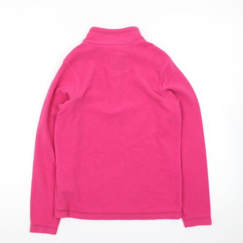 Regatta Girls Pink Fleece Half Zip Pullover Sweatshirt 11-12 Years