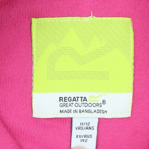 Regatta Girls Pink Fleece Half Zip Pullover Sweatshirt 11-12 Years