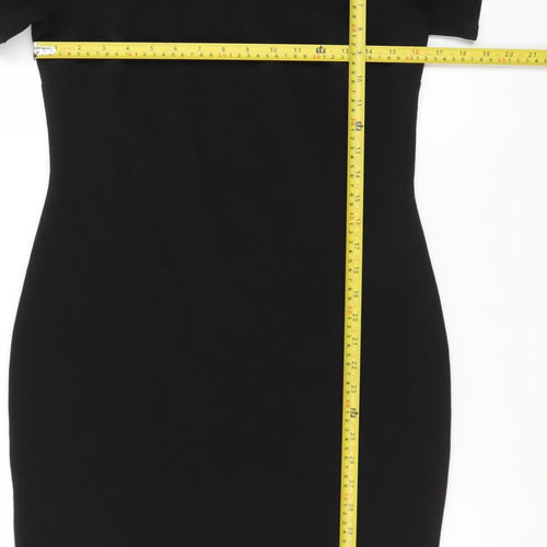 Dorothy Perkins Women's Black Size 12 Bodycon Knee Length Dress