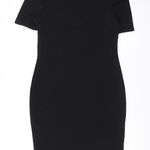 Dorothy Perkins Women's Black Size 12 Bodycon Knee Length Dress