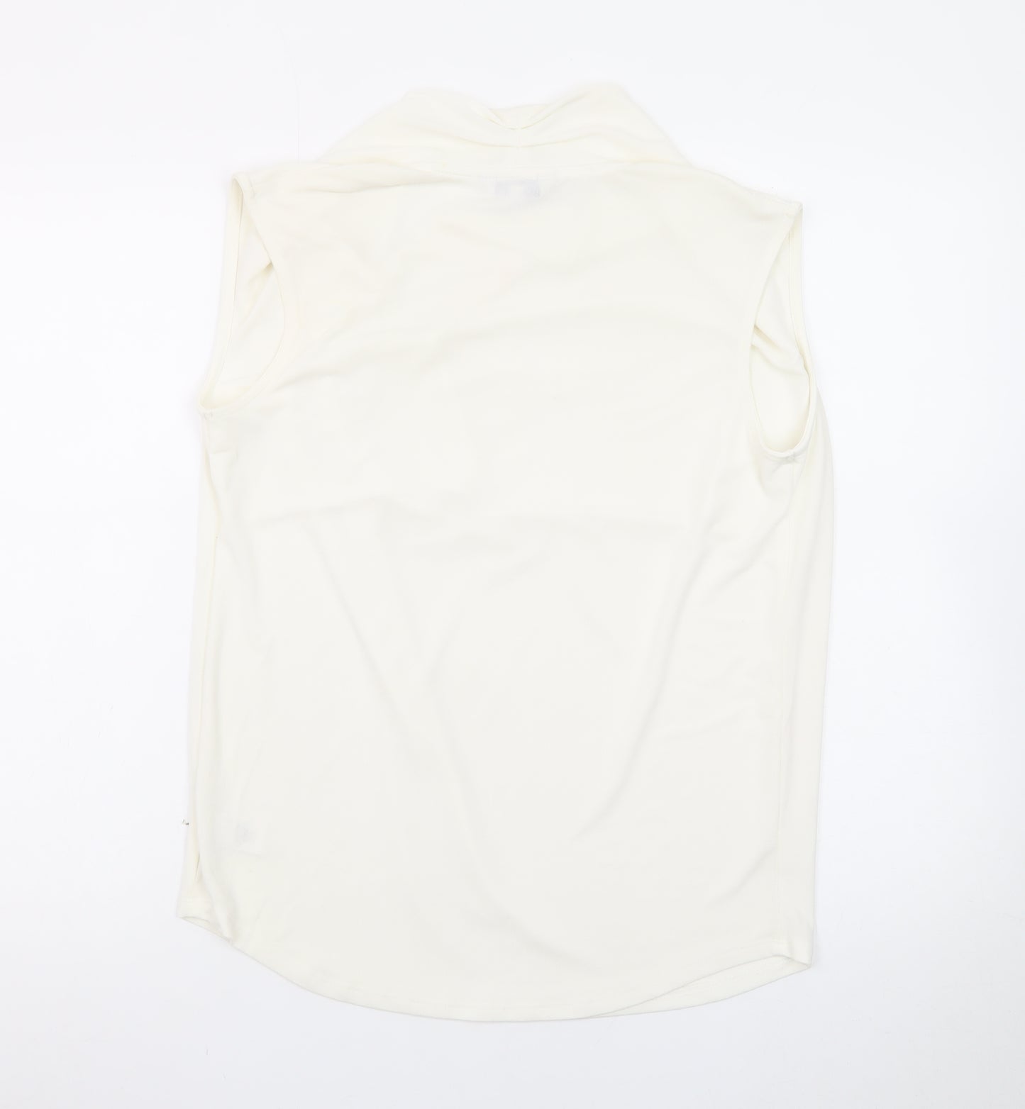 Next Women Ivory Sleeveless Cowl Neck Blouse UK 10 Polyester