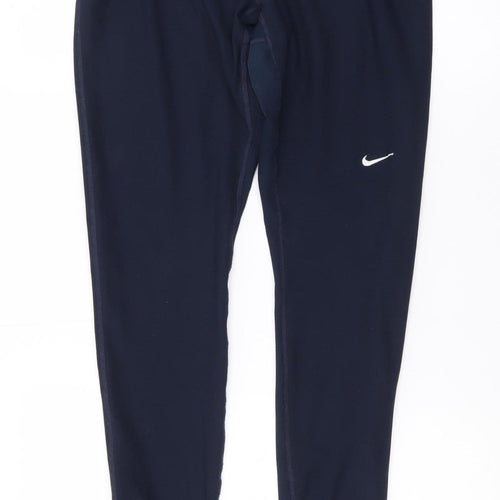 Nike Boys Blue XL Slim Fit Jogger Training Trousers with Zip Ankles
