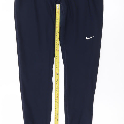 Nike Boys Blue XL Slim Fit Jogger Training Trousers with Zip Ankles