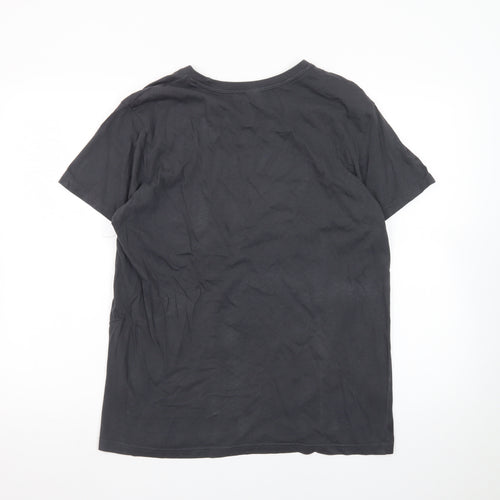 Desert Tropics Mens Black Cotton Crew Neck T-Shirt Size L