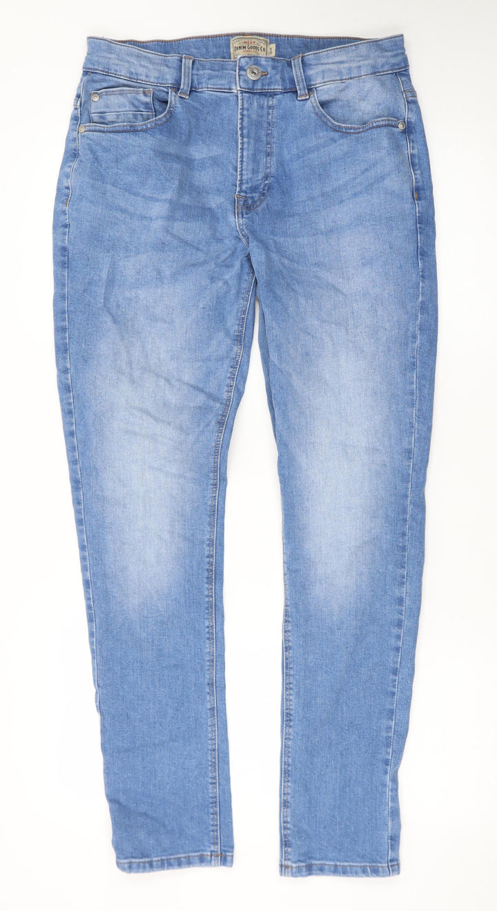 Next Men's Blue Skinny Fit Denim Jeans 30R Slim Stretch