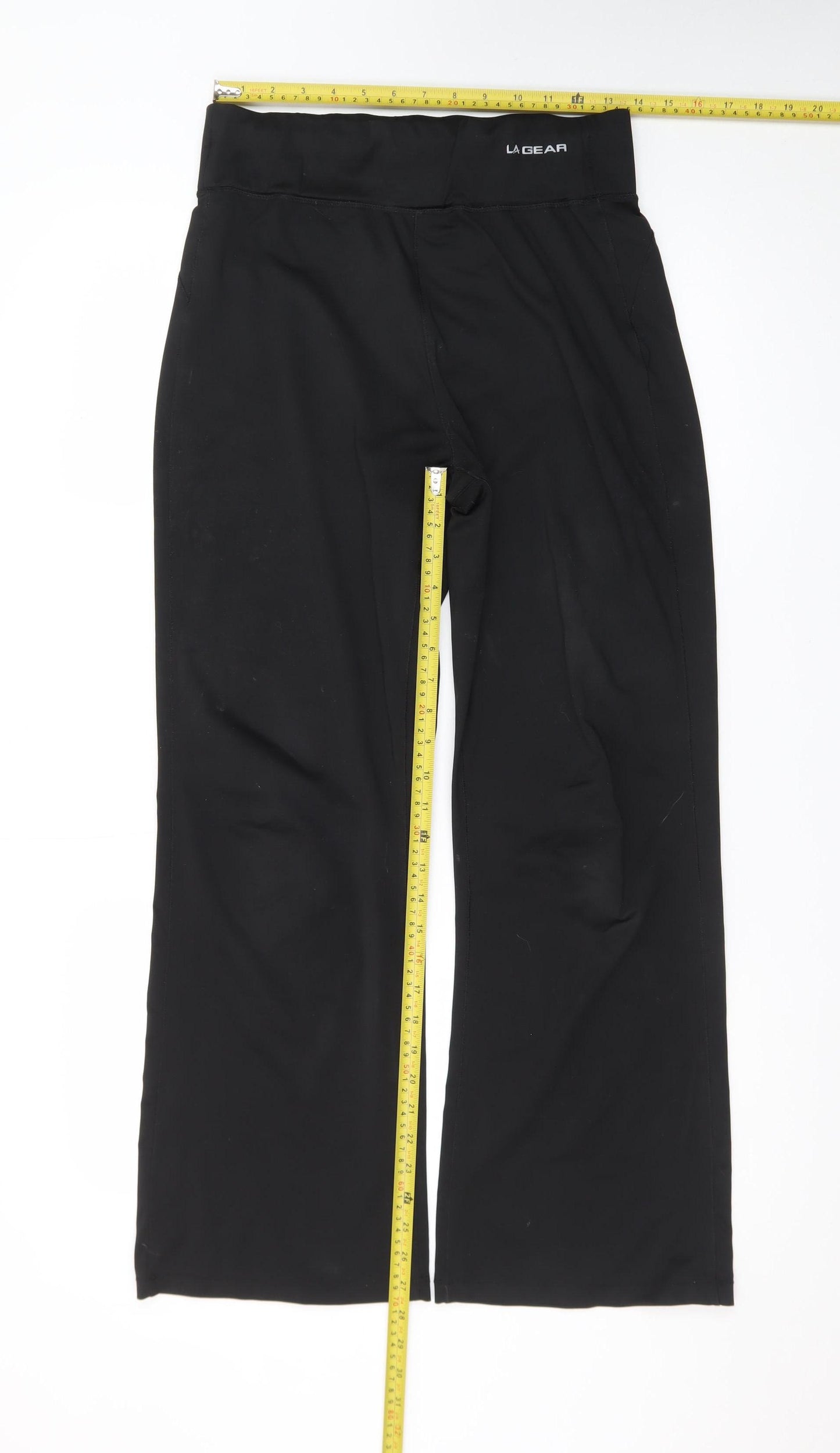 LA Gear Women's Black Stretch Jersey Trousers UK 14