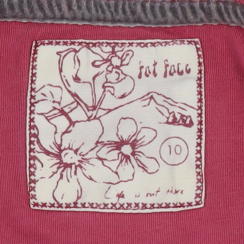 Fat Face Women’s Pink Long Sleeve Henley T-Shirt Size 10